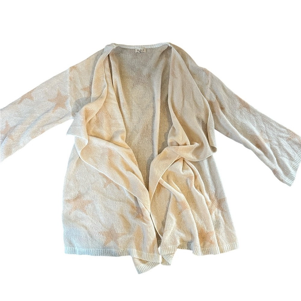 POL Star Open Knit Cardigan Cream Size Medium - Picture 5 of 7
